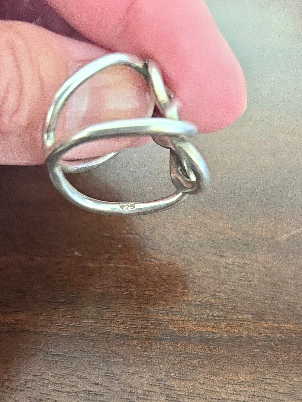 Sterling Silver Interlocking Ring - Picture 3 of 3